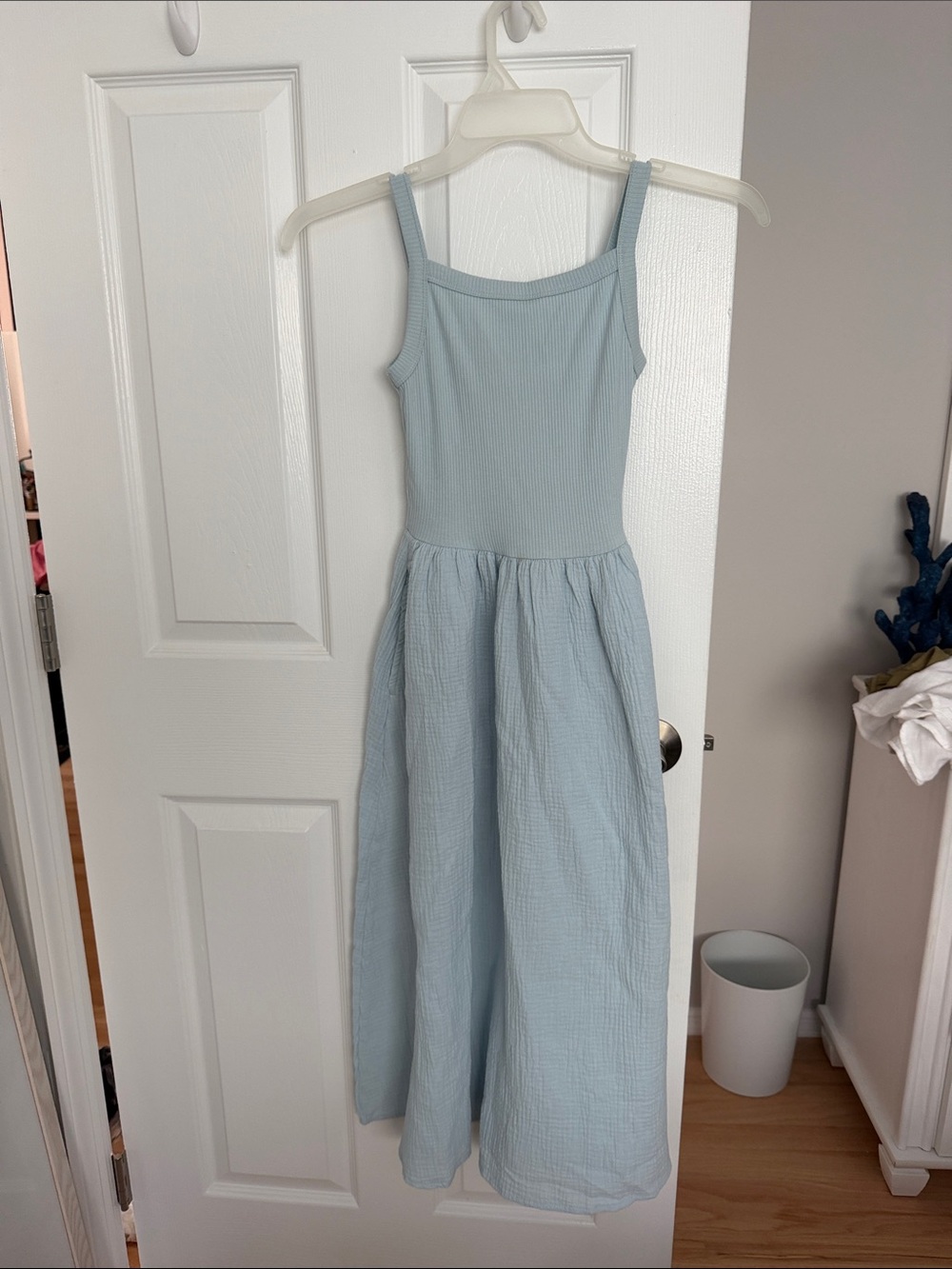 J. Crew Light Blue Sleeveless Maxi Dress